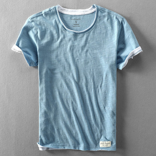 T-shirt d'été à col rond pour homme