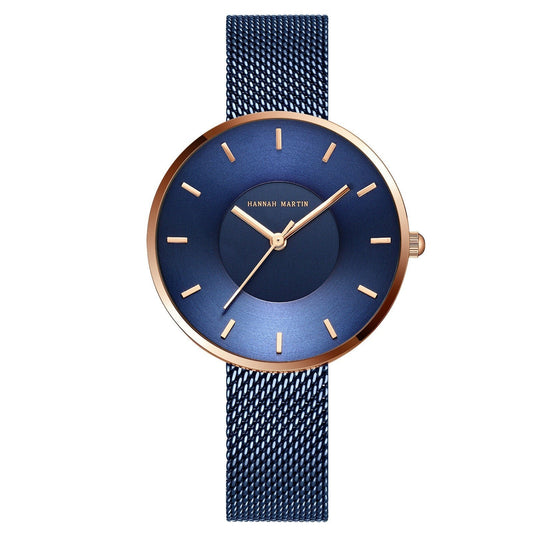 Montre en maille pour femmes, minimaliste et élégante