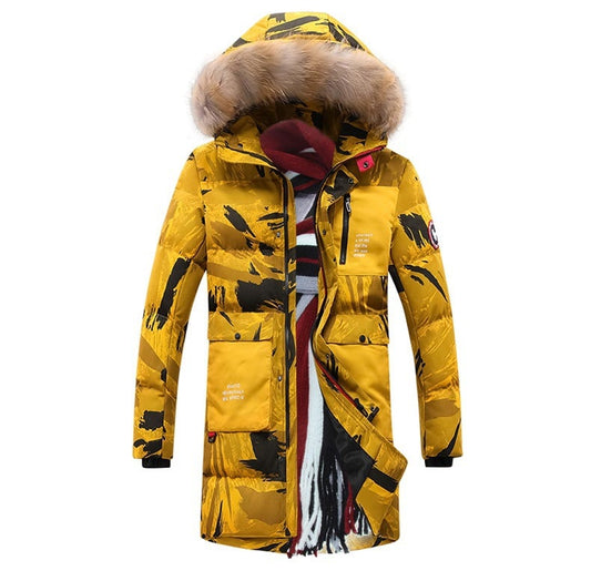 Parka matelassée à imprimé camouflage pour hommes - Leonard