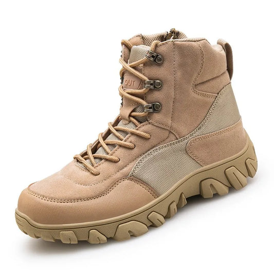 Bottines homme outdoor mi-montantes à lacets semelle crantée - Tarevon