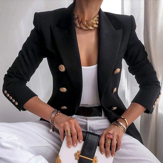 Vanessa - Blazer de luxe élégant en coton pour femme