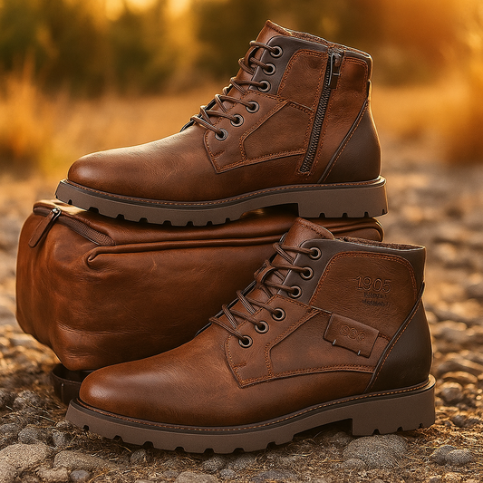 Bottes urbaines pour hommes avec lacets et fermeture éclair - Mauro