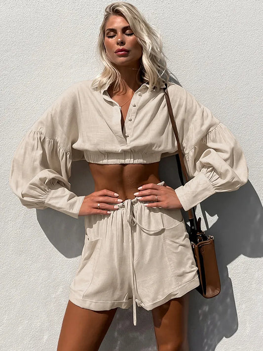 Yaiza - Ensemble deux pièces décontracté de style minimaliste