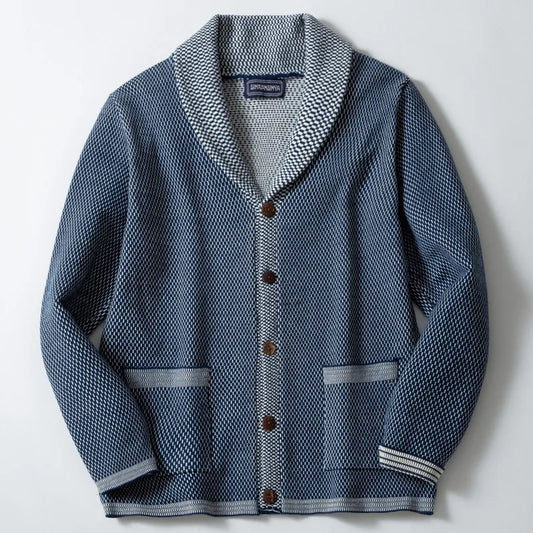 Olivier - Manteau en Maille Jacquard Décontracté pour Homme