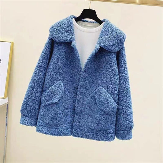 Manteau d'hiver décontracté à effet polaire pour femme - Mimiko