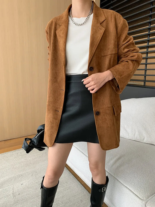 Veste de costume ample de style vintage haut de gamme - Yena