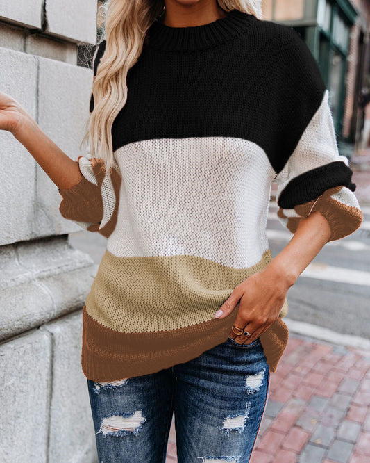 Pull En Tricot Patchwork