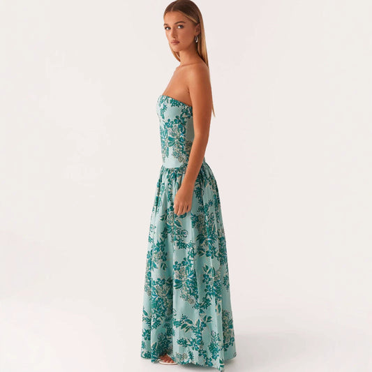 Robe longue imprimée pour femmes - Selene