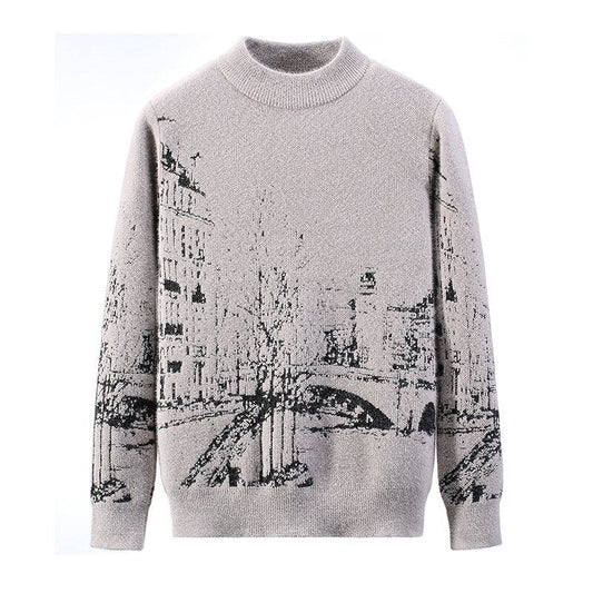 Pull homme en maille épaisse effet urbain - Naël