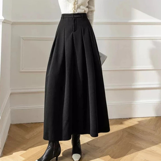Jupe plissée taille haute pour femme - Lässig
