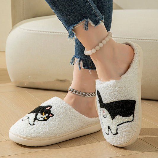 Chaussons d'hiver en coton pour femmes Chat - Lira