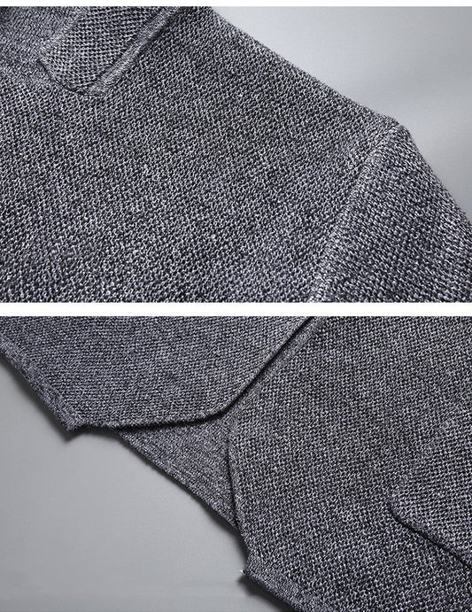 Herrenstrickjacke mit Mao-Kragen - Karl