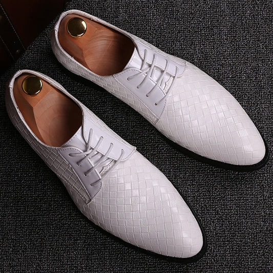 Chaussure en cuir tressé géométrique pour homme - Sören
