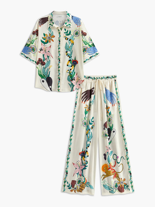 Carlota - Ensemble pantalon imprimé floral