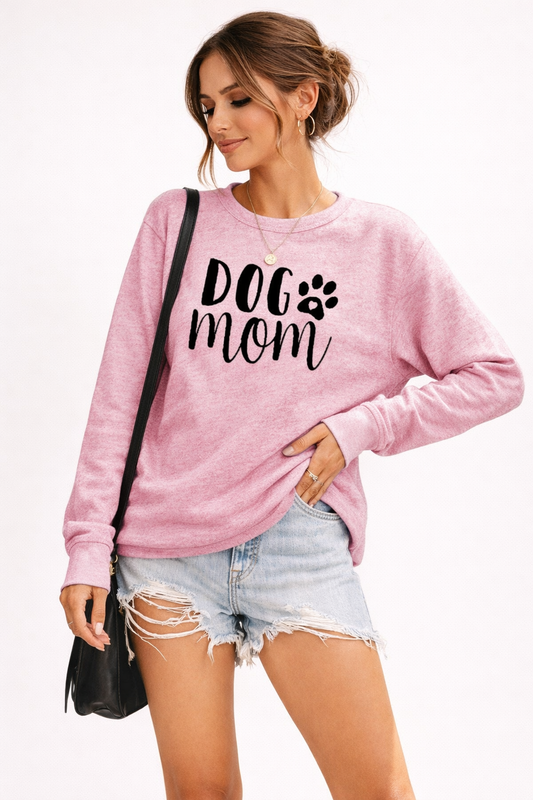 Sweat-shirt à col ras du cou avec imprimé pour femmes - Signe