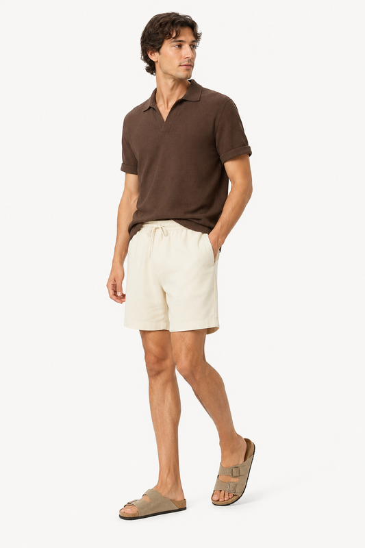 Bermuda décontracté pour hommes avec taille élastique et cordon de serrage - Tarma
