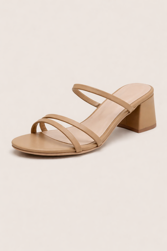 Sandales à large talon et à brides croisées pour femme - Maljovic