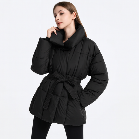 Manteau d'hiver tendance pour femmes avec ceinture réglable - Freja