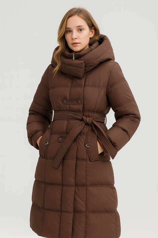 Manteau matelassé enveloppant pour femmes - Nalah