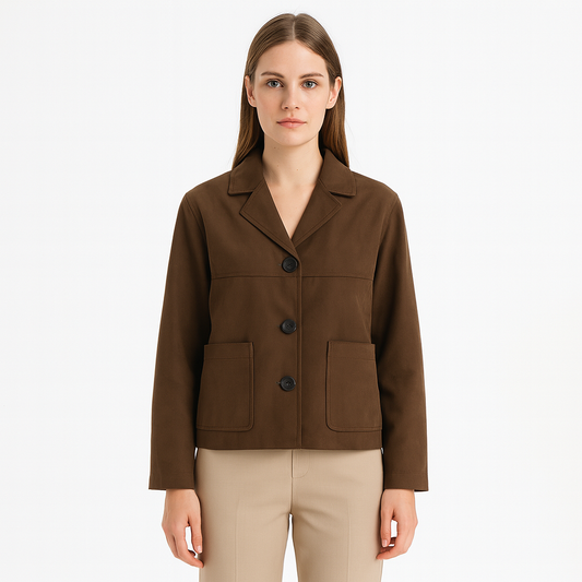 Veste courte en daim pour femme - Maeris