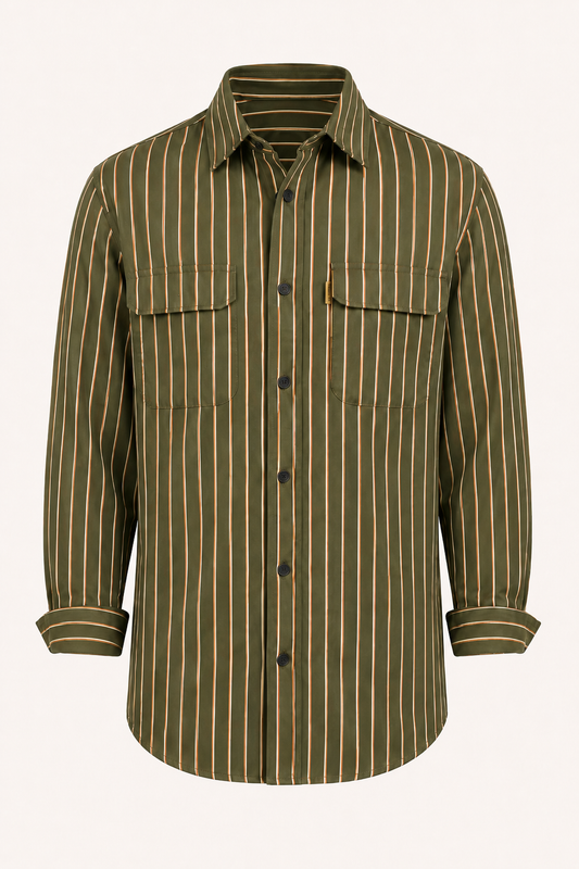 Chemise rayée à manches longues de style méditerranéen pour hommes - Kilian
