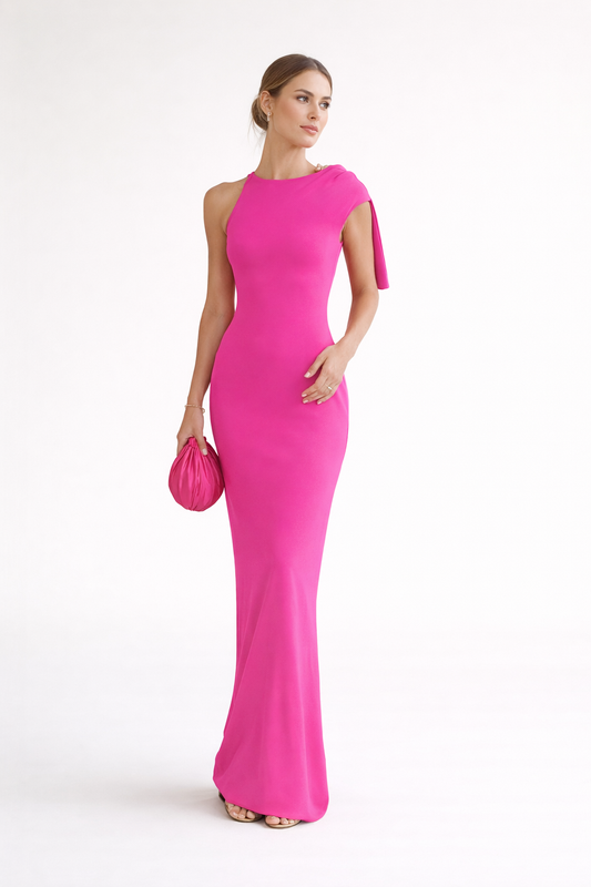 Robe de soirée élégante à une épaule pour femmes - Isolde