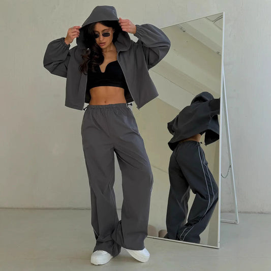 Ensemble sportif avec veste et pantalon large - Giada