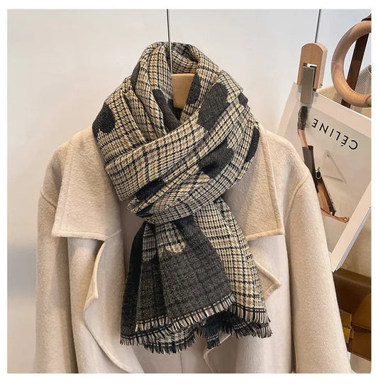Foulard d'hiver double face