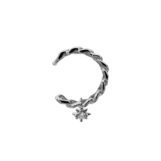 Star Chain Earcuff plaqué or 14 carats
