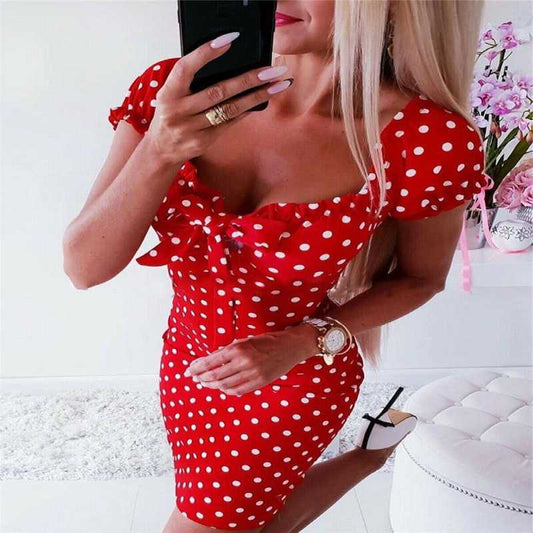 Karla - Robe de soirée Féminine à Pois