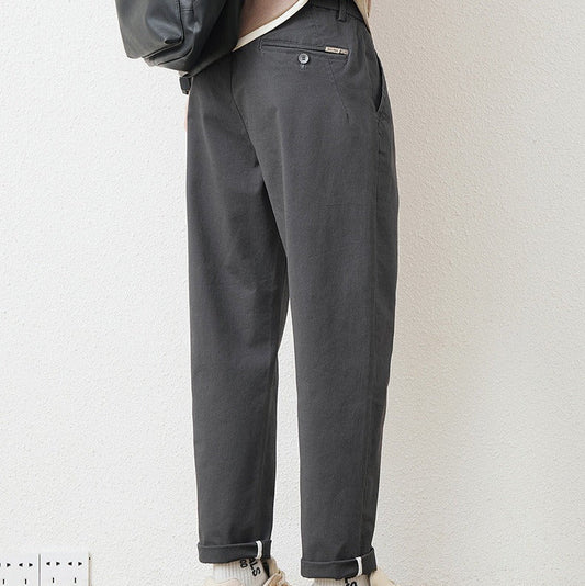 Pantalon droit en coton pour hommes, style urbain - Augusto