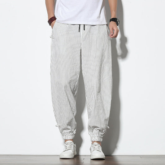 Pantalon imprimé rayé pour hommes - Matteo