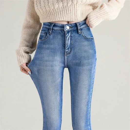 Pantalon effet denim thermique pour femme - Davianne