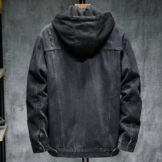 Veste en jean pour homme avec capuche moderne - Elrick
