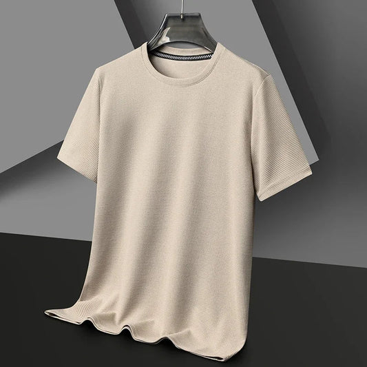 T-shirt à manches courtes pour hommes - Texturé & col rond