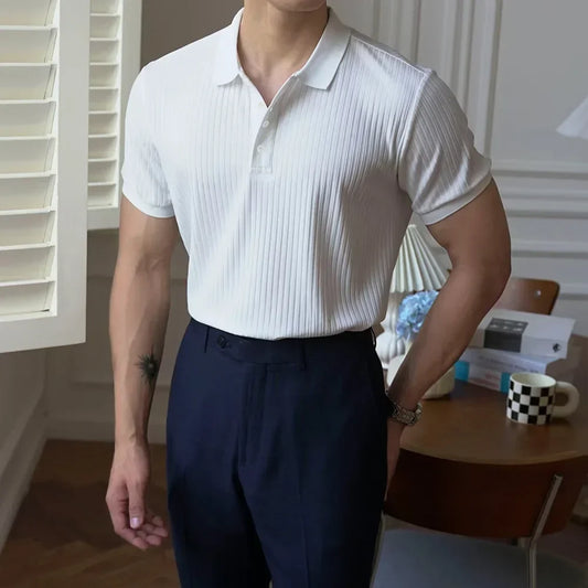 Polo classique à collet et coupe étroite pour hommes - Barrett