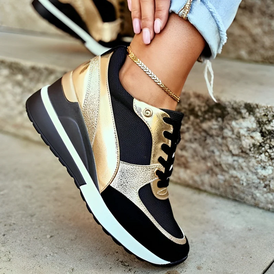 Mozana - Baskets compensées avec fermeture sportive à lacets