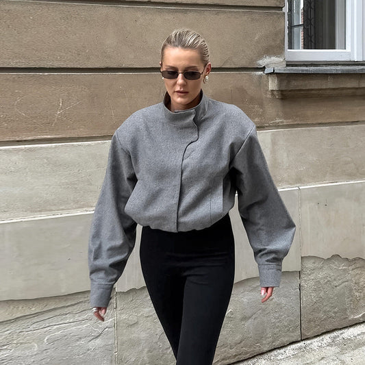 Veste courte à col montant pour femme - Yasmin