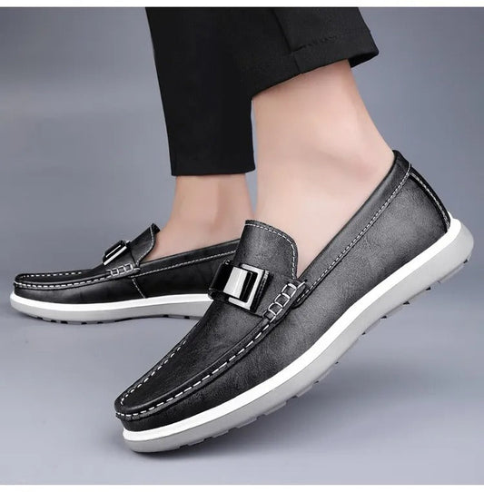 Mocassins élégants en cuir marron pour hommes Style britannique - Weston