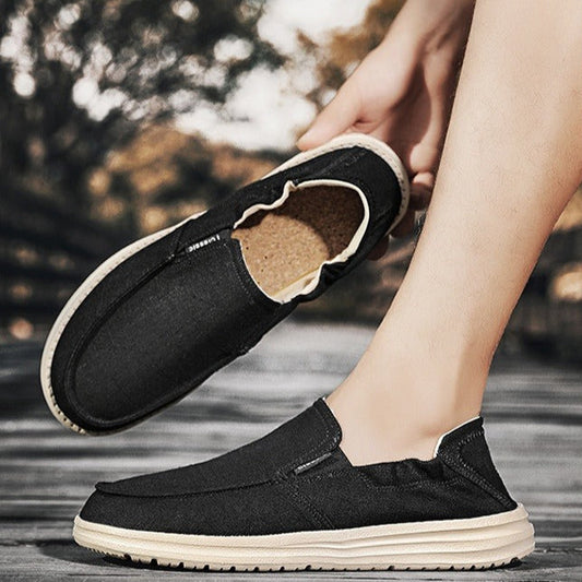 Mocassins pour hommes en toile respirante à enfiler - Bruno