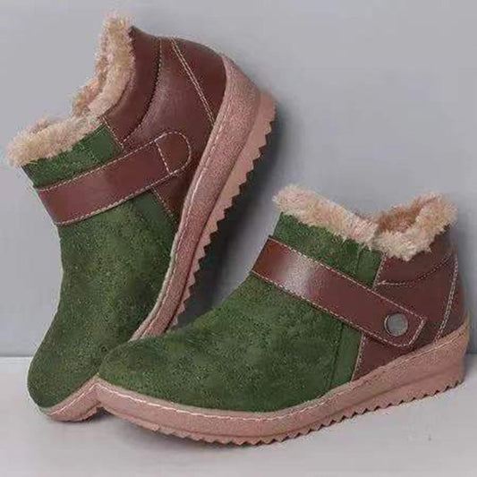 Bottines d'hiver pour femmes avec doublure en fourrure et fermeture réglable - Zayda