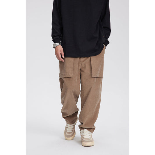 John - Pantalon droit rétro en velours côtelé pour hommes