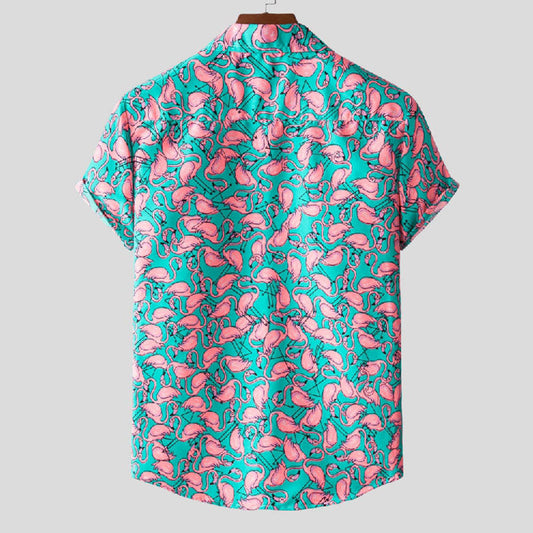 Chemise de vacances tropicale imprimée pour hommes