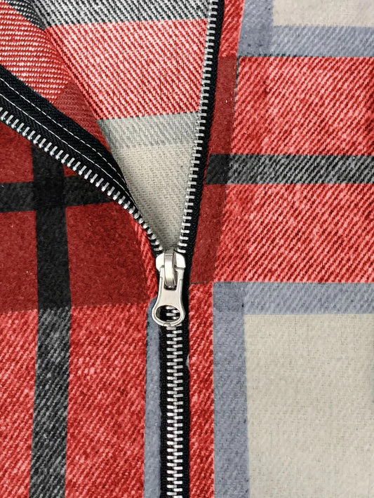Veste à carreaux décontractée avec capuche pour hommes - Pilato