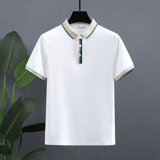Polo homme en coton contrasté style classique - Luis