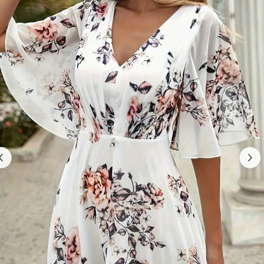 Robe longue à fleurs pour femmes - Sorelia