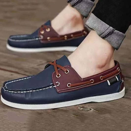 Mocassins décontractés pour hommes avec surpiqûres décoratives de style nautique - Iñaki