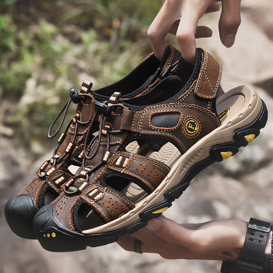 Sandales de trekking pour hommes, sandales de sport antidérapantes avec embout renforcé - Elm
