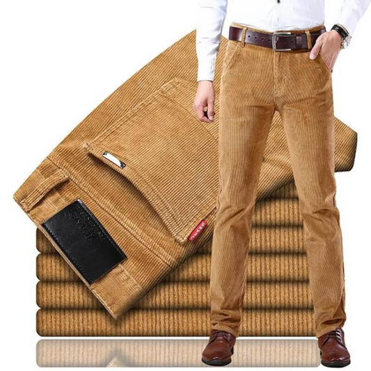 Rüdiger - Pantalons décontractés en velours côtelé pour hommes