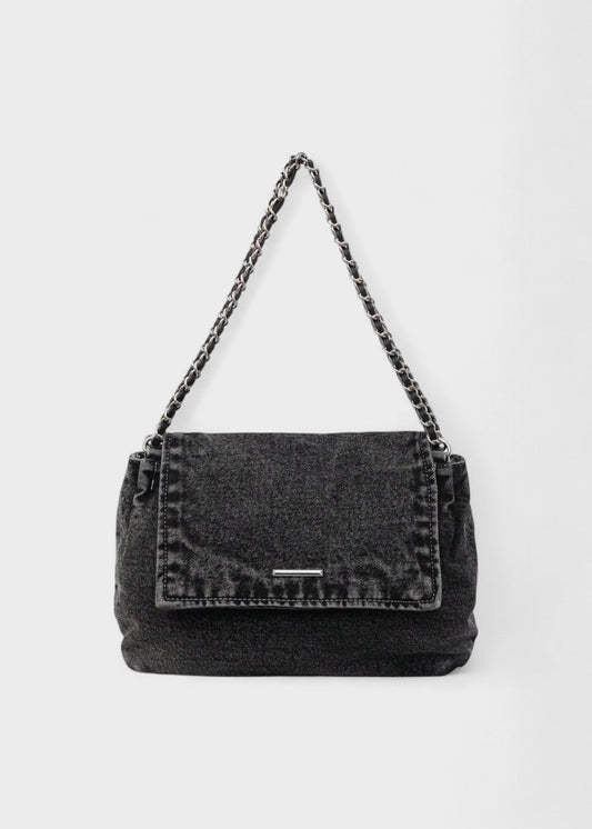 Sac à chaîne métallique de style urbain en denim - Briseida